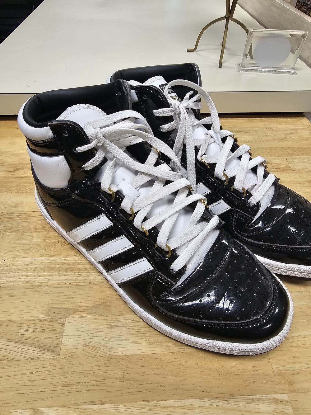 Adidas Kids High-Top Sneakers - Black/White